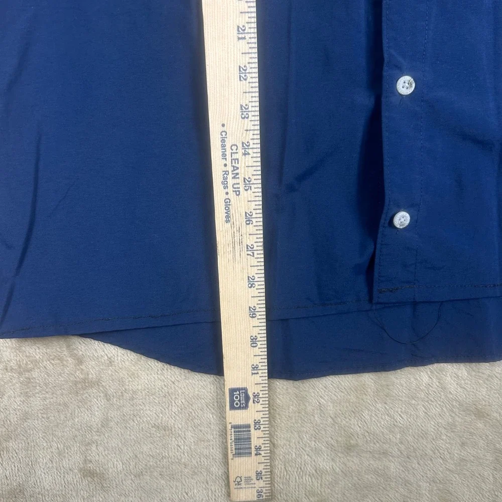 Columbia PFG Bahama Mens XL Navy Blue Short Sleeve Fishing Shirt‎ Omni-Shade UPF